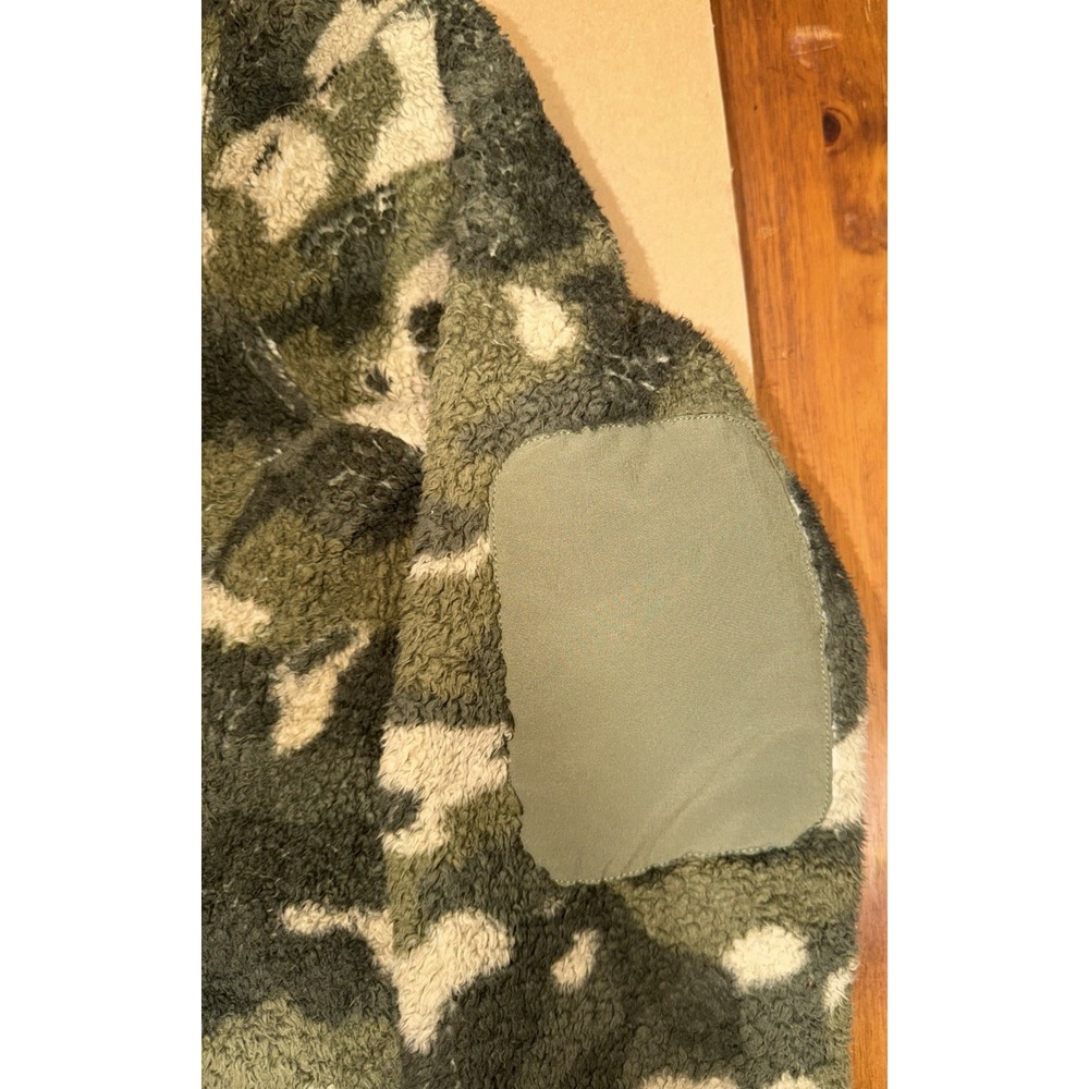 THE NORTH FACE Women's Fleece Jacket Camo Hoodie Elbow Patch Hunting Size M - Picture 4 of 9